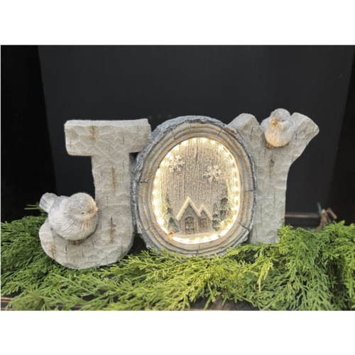  Wholesale Home Decor Joy Lighted Christmas Resin Sign 