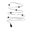 Kurt Adler 10' USB Power Extension Cord+ w/ Black Wire & 12 Ports