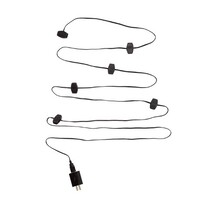 10' USB Power Extension Cord+ w/ Black Wire & 12 Ports