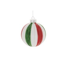 Red/White/Green Glass Ornament