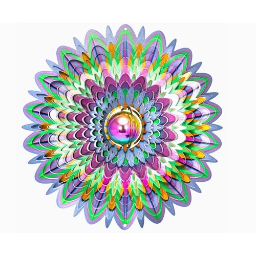  Spinfinity Designs Gazing Mandala Wind Spinner with TAIL 