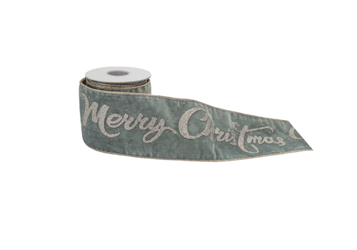  Melrose International, LLC 4" Merry Xmas Wired Ribbon 