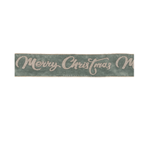4" Merry Xmas Wired Ribbon