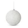 K & K Interiors Inc 5" White Glittered Shatterproof Orn