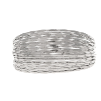 Silver Hammered Wires Wide Cuff Bracelet