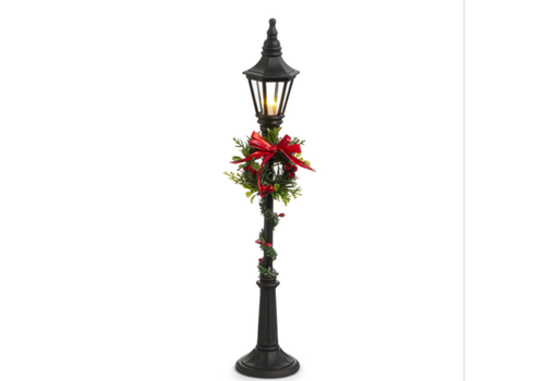  Lighted Black Lamp Post 18.5" 