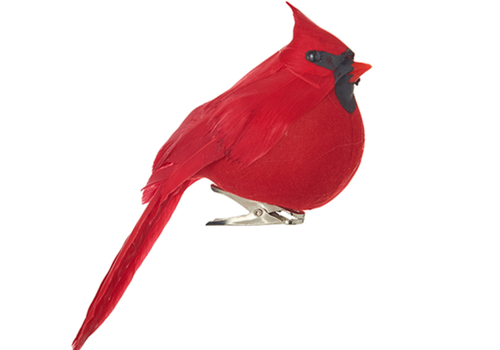 Clip-On Cardinal Ornament 5.75" 