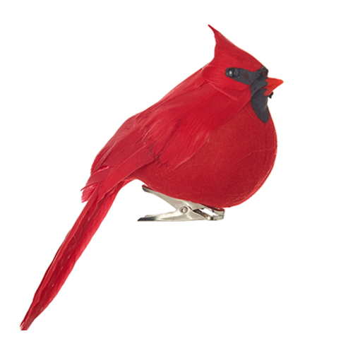  Clip-On Cardinal Ornament 5.75" 