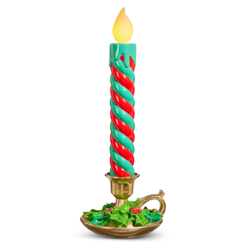  Multicolor Lighted Candle 17.5" 