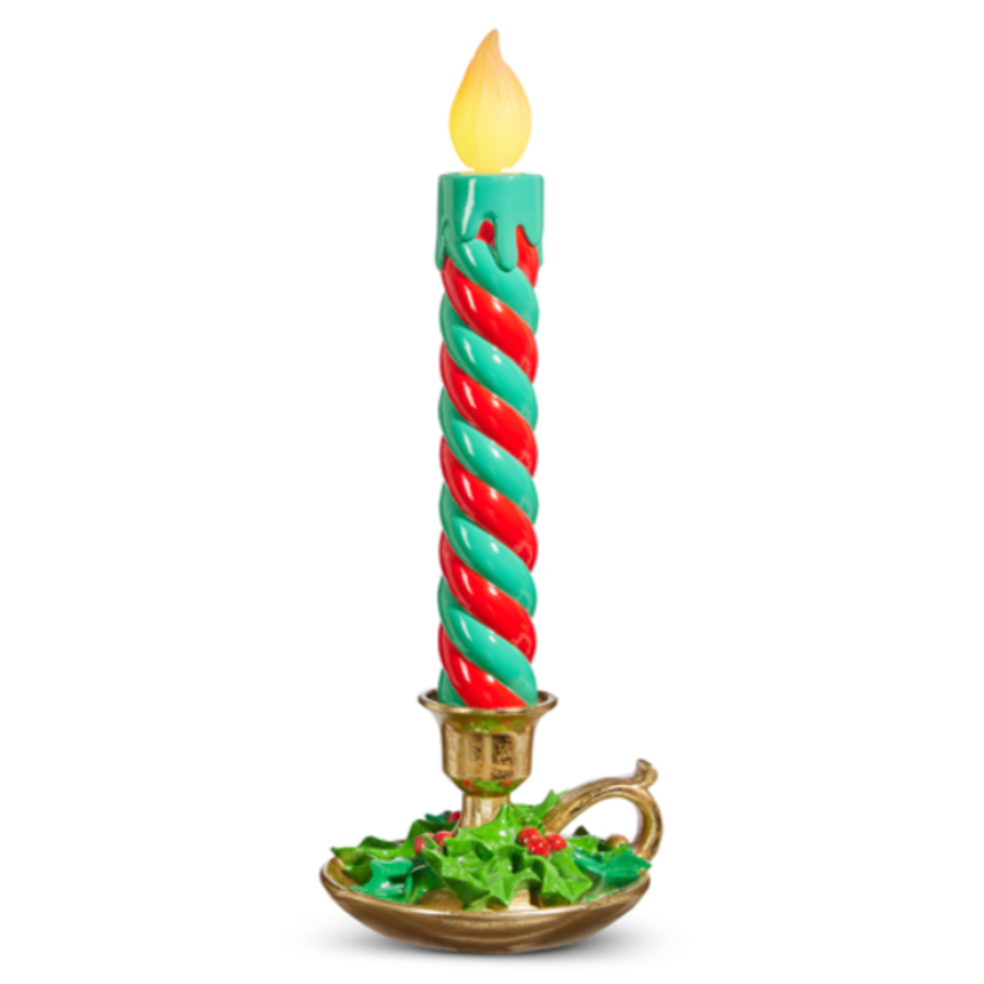 Multicolor Lighted Candle 17.5"