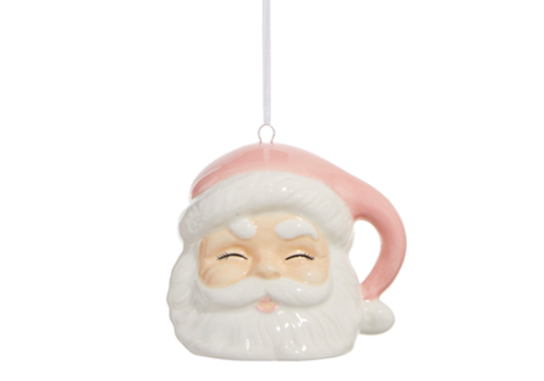  Pink Santa Ornament 3.5" 