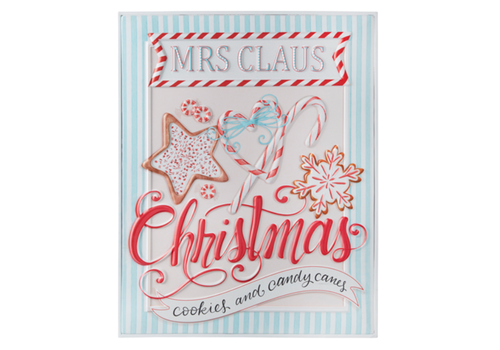  Mrs Claus' Cookie Embossed Wall Art 18.5" 