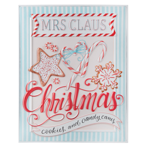  Mrs Claus' Cookie Embossed Wall Art 18.5" 