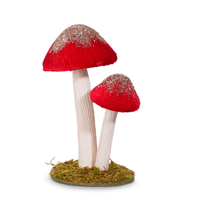 Red Mushroom Cluster 6.5"