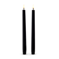 Uyuni Black Taper Candles Set of 2 10"