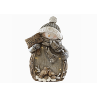 Snowman with Welcome Sign LED Lights