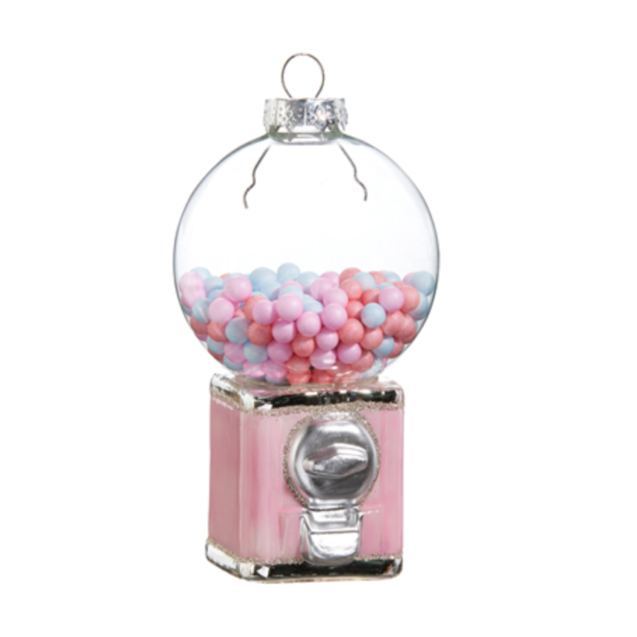 Pink Gumball Machine Ornament 5"
