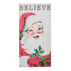Believe Santa Textured Wood Wall Art 20"