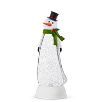 Lighted Swirling White Snow in Snowman 11.75"