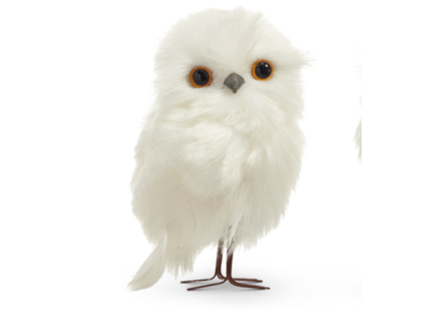  White Owl Ornament 4.5" 