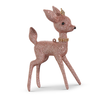Glittered Pink Deer Ornament 6.5"