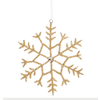 Beaded Gold Snowflake Ornament 8.5"