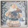 Santa Textured Framed Canvas Wall Art 23.5"