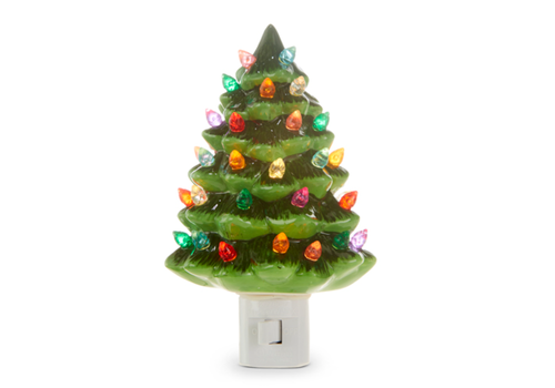  6" Vintage Green Tree Night Light 