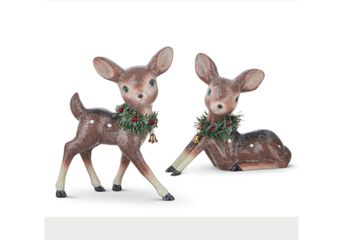  Retro Deer with Wreath 12.75" 