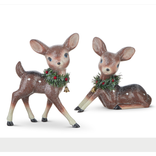  Retro Deer with Wreath 12.75" 