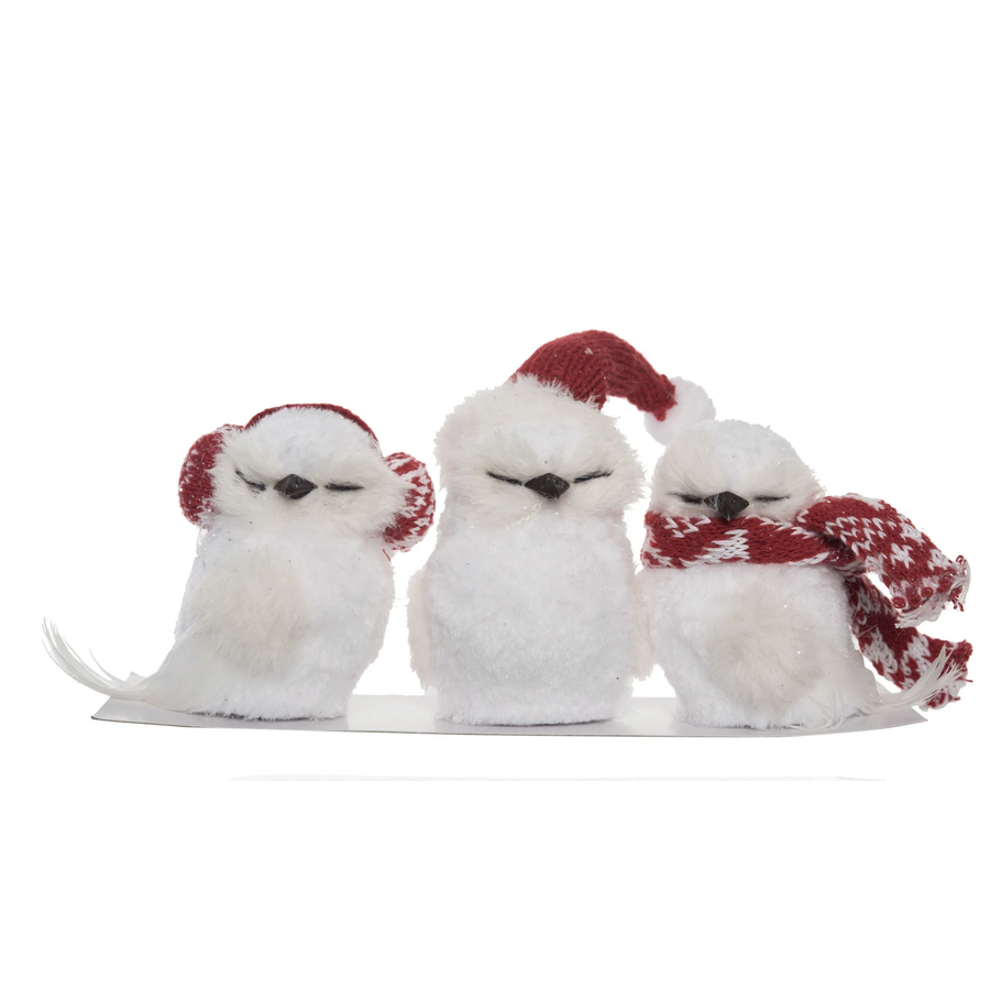Foam Sisal Fuzzy Winter Owl