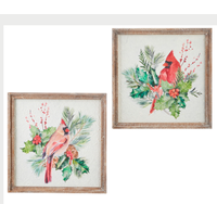 Cardinal Textured Paper Framed Wall Art 16.5"