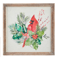 Cardinal Textured Paper Framed Wall Art 16.5"