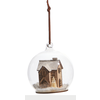 House and Chapel In Globe Ornament 4" House and Chapel In Globe Ornament 4"