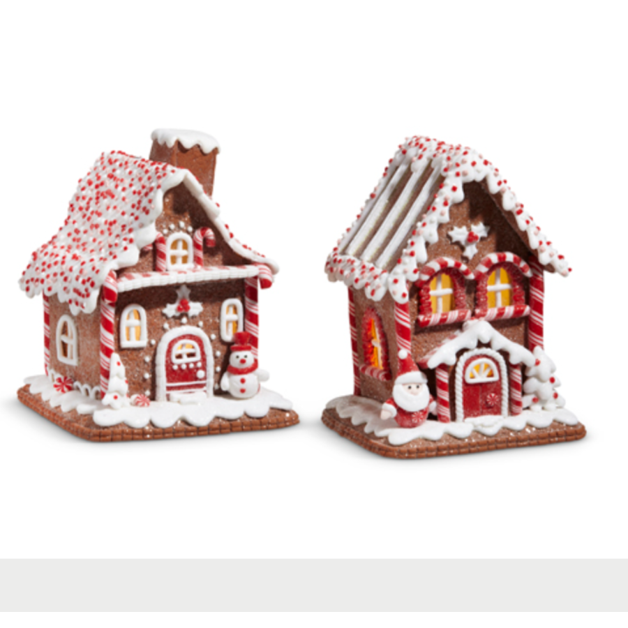 Lighted Peppermint GB House 7"