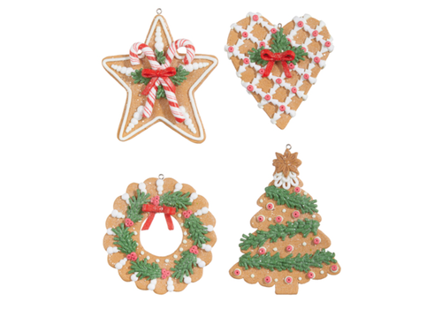  Holiday Gingerbread Ornament 5" 