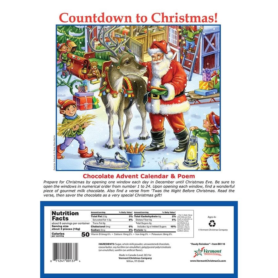 Santa & Reindeer Chocolate Advent Calendar