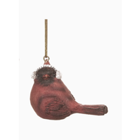 Cardinal with Hat Ornament