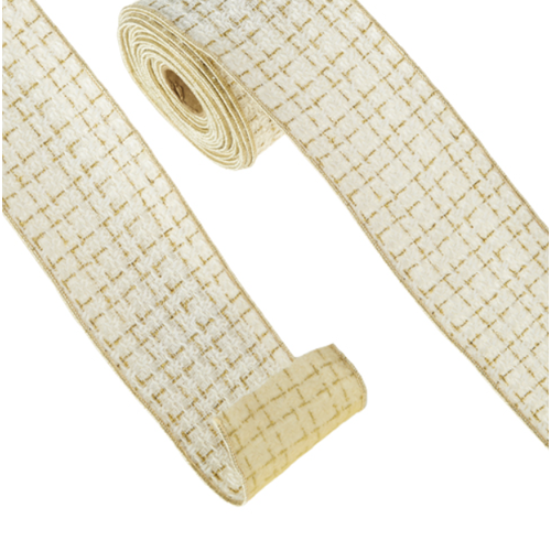  Tweed Wired Ribbon 4" 