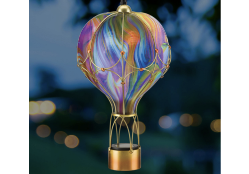  Swirl Balloon Solar Lantern Orange 