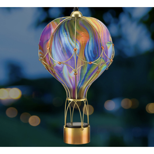  Swirl Balloon Solar Lantern Orange 