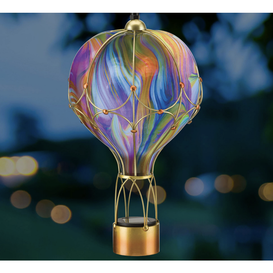 Swirl Balloon Solar Lantern Orange