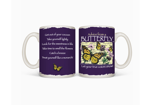  Earth Sun Moon Trading Company Advice from a Butterfly Mug 