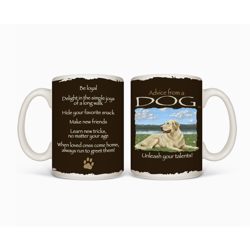  Earth Sun Moon Trading Company Advice from a Dog Mug 