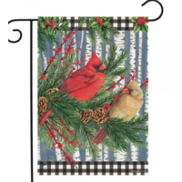Winter Birch Tree Cardinals Garden Flag