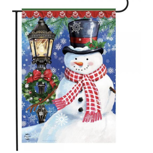  Snow Country Snowman Garden Flag 