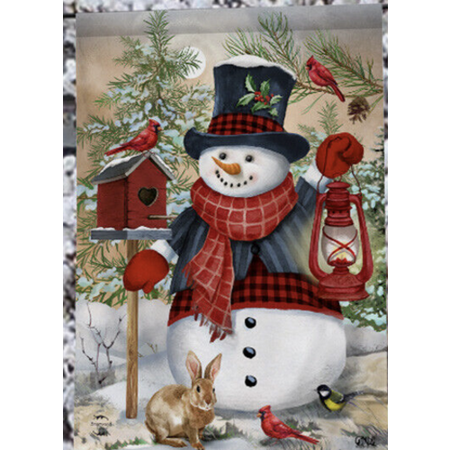 Snowman and Friends Garden Flag 