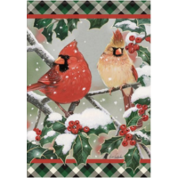 Cardinals In Holly House Flag