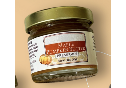  Olde Haven Farm Maple Pumpkin Butter Preserves 2 oz. Jar 
