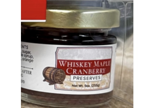  Olde Haven Farm Whiskey Maple Cranberry Preserves 2 oz. Jar 